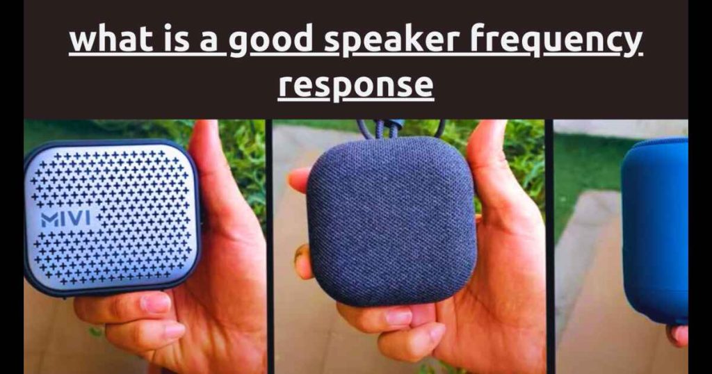 What is a good speaker frequency response